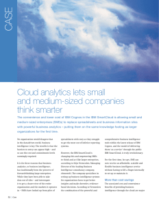 Cloud analytics lets small and medium-sized companies think