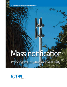 Eaton`s wide-area mass notification brochure