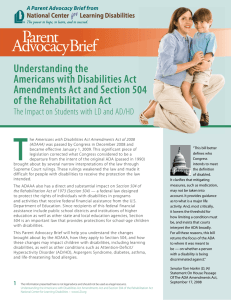 Understanding the Americans with Disabilities Act Amendments Act