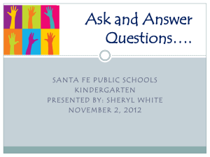 Ask and Answer Questions - Santa Fe Public Schools