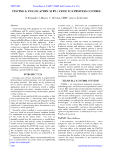 Testing and Verification of PLC Code for Process Control