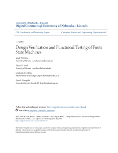 Design Verification and Functional Testing of Finite State Machines