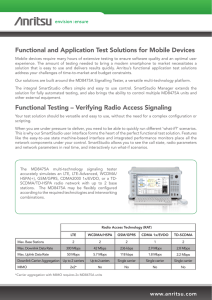 Functional and Application Test Solutions for Mobile Devices