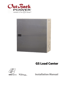 GS Load Center - Outback Power