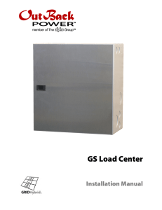 GS Load Center - Outback Power