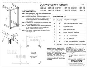 Standard Swing Gate Wall Rack(6) - Installation Instructions, Fixed