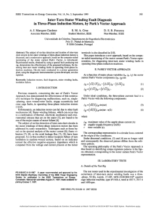 Inter-turn stator winding fault diagnosis