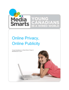 Online Privacy, Online Publicity