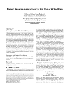 Robust Question Answering over the Web of Linked Data