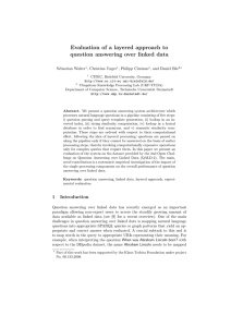Evaluation of a layered approach to question answering over linked