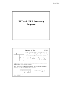 BJT and JFET Frequency Response