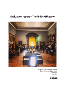 Evaluation report – The 1840s GIF party