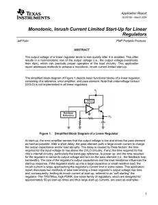 Monotonic, Inrush Current Limited Start-Up for