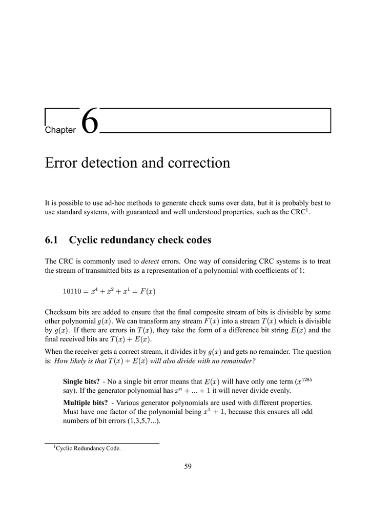 error detection and correction review questions