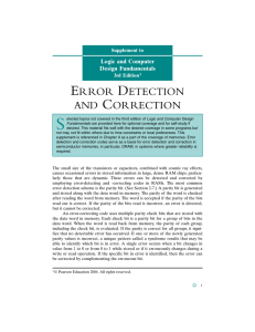 ERROR DETECTION AND CORRECTION