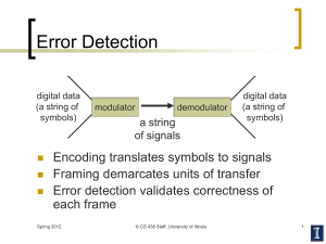 Error detection and correction