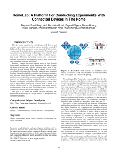 SIGCOMM`13 ~ HomeLab: A Platform for Conducting Experiments