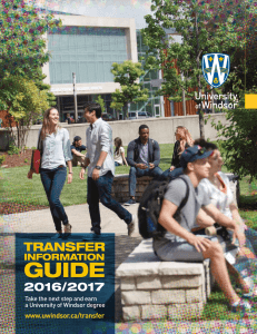 transfer - University of Windsor