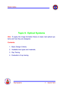 Topic 6: Optical Systems