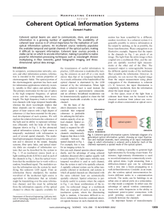 Coherent Optical Information Systems