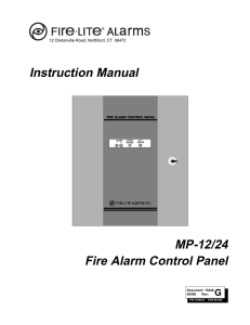 MP-12/24 Fire Alarm Control Panel Instruction Manual
