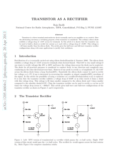 Transistor as a Rectifier