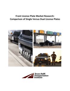 Front License Plate Market Research