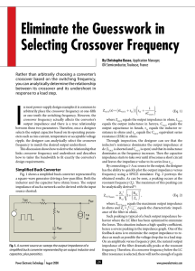 Eliminate the Guesswork in Selecting Crossover Frequency