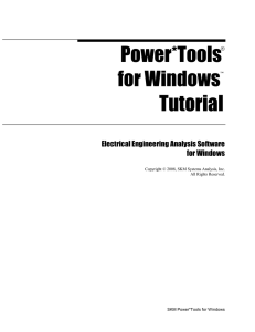 Power*ToolsR for Windows™ Tutorial