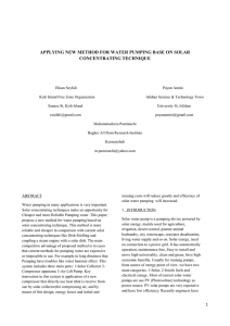 APPLYING NEW METHOD FOR WATER PUMPING BASE ON