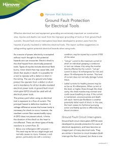 Ground Fault Protection for Electrical Tools