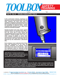 Vol. 16 No. 23-English - DOUBLE INSULATED TOOLS