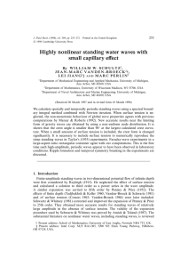 Highly nonlinear standing water waves with small capillary effect