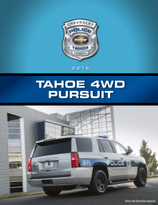 2016 Tahoe PPV 4WD Specification Guide