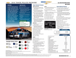 2015 TAHOE POLICE PACKAGE