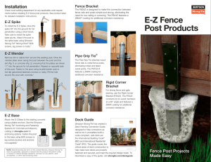 DIY: E-Z Fence Post Products (DIY-C