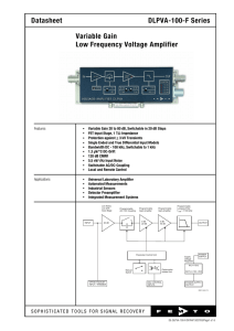 Datasheet DLPVA-100-F Series Variable Gain Low Frequency