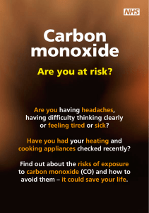 NHS Carbon Monoxide - are you at risk leaflet