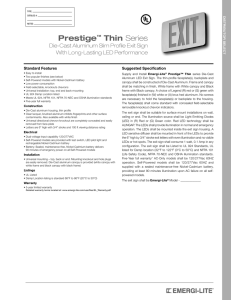 Prestige™ Thin Series - Emergi-Lite