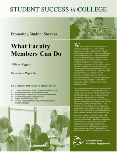 What Faculty Can Do