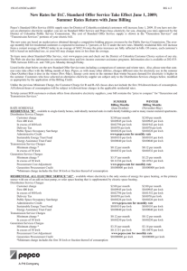 Pepco Summer Rates (Page 1)