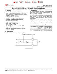 Single-Pole Double Throw Analog Switch (Rev. F)