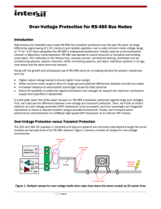 Over-Voltage Protection for RS-485 Bus Nodes