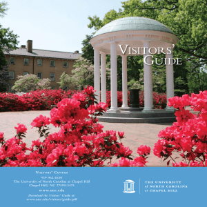 Visitors` Guide - The University of North Carolina at Chapel Hill