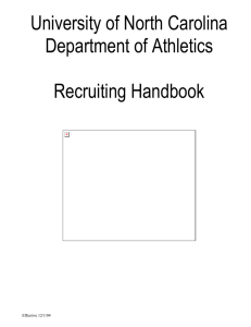 University of North Carolina Department of Athletics Recruiting