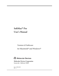 SoftMax Pro User`s Manual