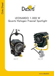 LEONARDO 1.000 W Quartz Halogen Fresnel Spotlight