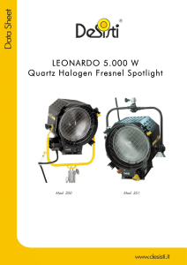 LEONARDO 5.000 W Quartz Halogen Fresnel Spotlight