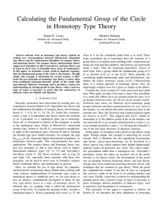 Calculating the Fundamental Group of the Circle in Homotopy Type