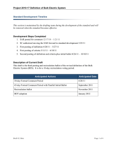 Definition of Bulk Electric System